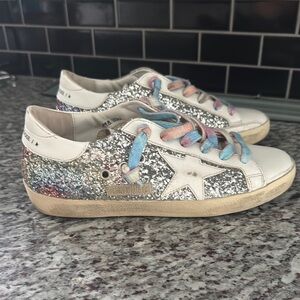 Golden Goose Multicolor Glitter Sneakers
